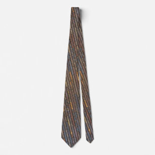 Modern Industrial Thin Brick Wall Pattern Tie