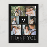 Modern Initial EDITABLE COLOR Monogram Thank You