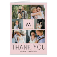 Modern Initial EDITABLE COLOR Thank You Card