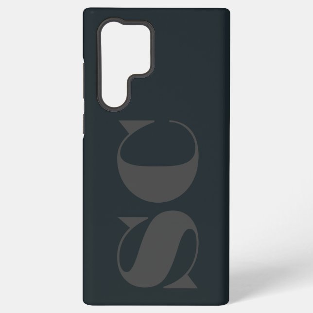 Modern Initial Minimal  Samsung Galaxy S22 Ultra Case (Back)