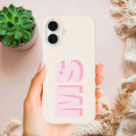 Modern Initial Monogram<br><div class="desc">Create your own personalised iPhone Case with custom initial name in modern typography. Available in a variety of colours and styles.</div>