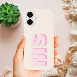 Modern Initial Monogram iPhone 16 Case