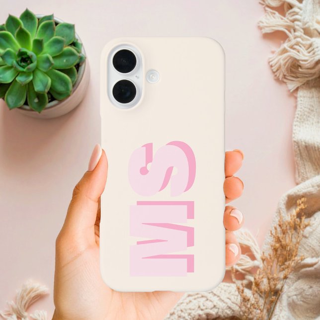Modern Initial Monogram iPhone 16 Case (Creator Uploaded)