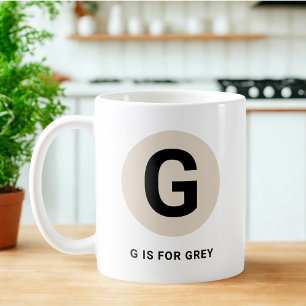 Modern Initial Mug – “G is for [Name]” Design