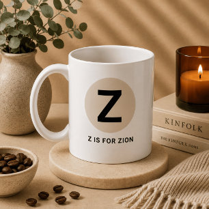 Modern Initial Mug – “Z is for [Name]” Design