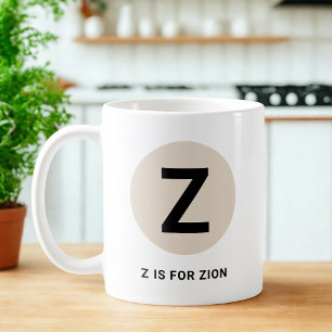 Modern Initial Mug – “Z is for [Name]” Design