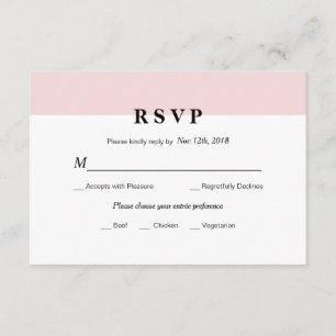 Modern Initial Wedding RSVP Card
