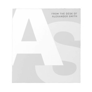 Modern Initials From the Desk Of Notepad