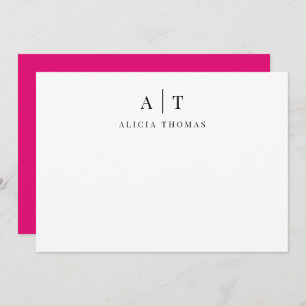 Modern Initials Personalised Stationery Holiday Card