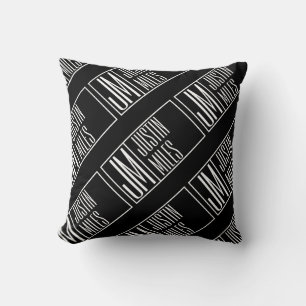 Modern Initials with Name Monogram Pattern Cushion