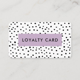 Modern Ink Dots Patterned Loyalty Card
