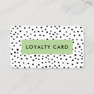 Modern Ink Dots Patterned Loyalty Card