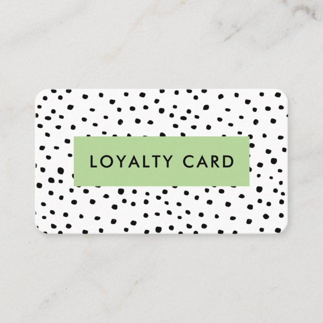 Modern Ink Dots Patterned Loyalty Card (Front)