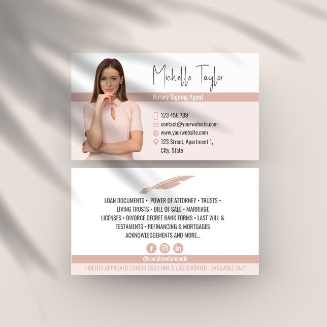 Modern Insert Photo Notary Signing Agent Loans (Creator Uploaded)