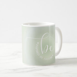 Modern Inspirational Quote Green Be Inspired  Coffee Mug