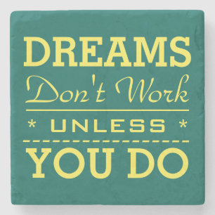 Modern Inspirational Typography Quote Stone Coaster