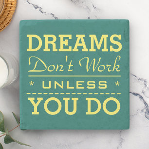 Modern Inspirational Typography Quote Stone Coaster