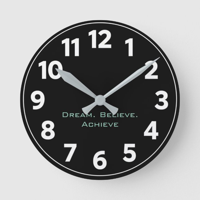 Modern Inspirational Wall Clock (Front)