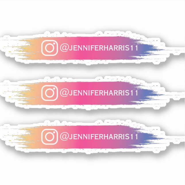 Modern Instagram Custom Sticker (Front)