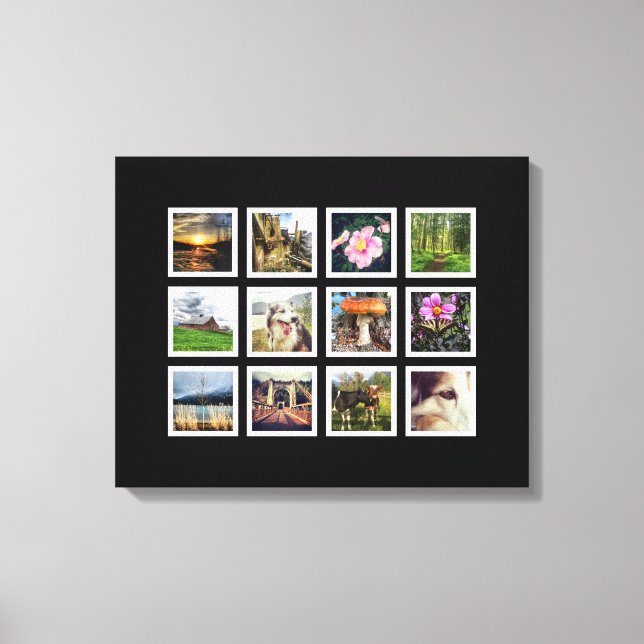 Modern Instagram Photo Art Collage Canvas Print (Front)