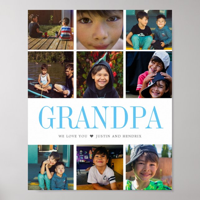 Modern Instagram Square Photo Collage | 9 Photos  Poster (Front)