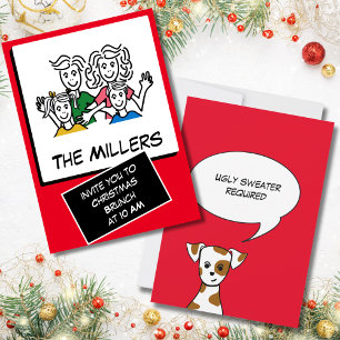 Modern Instant Photo Christmas Brunch Invitation