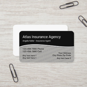 Modern Insurance Agency Business Card