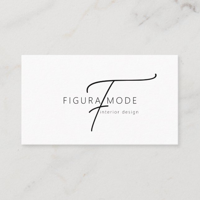 Modern Interior Designer Business Card (Front)