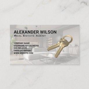 Modern Interior Living Room   Keys Business Card