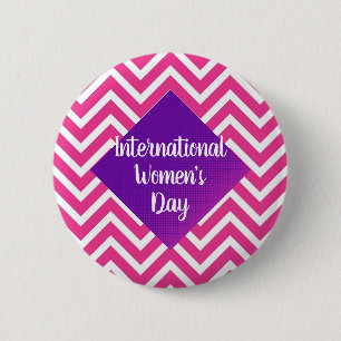 Modern International Womens Day Custom Size 6 Cm Round Badge