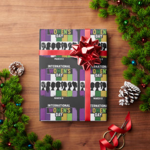 Modern International Women's Day Diverse Women Wrapping Paper