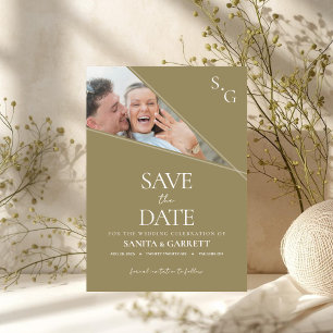 Modern Intersecting Lines Save The Date Card