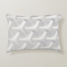 Modern Interwoven White Accent Pillow