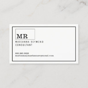 modern introduction contact-card custom consultant calling card