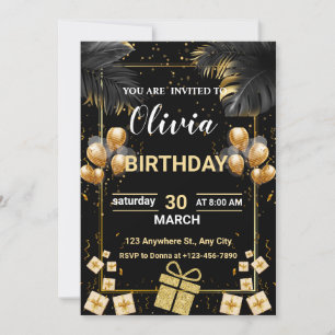Modern Invitation Template for an Adult Birthday