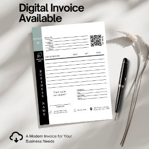 Modern Invoice Sales Receipt Small Business Card