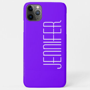 Modern iPhone 6 Case, Purple & White, Personalised iPhone 11 Pro Max Case