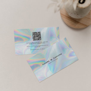Modern Iridescent Minimalist Luxury Professional Business Card