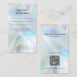 Modern Iridescent Minimalist Simple Professional Appointment Card