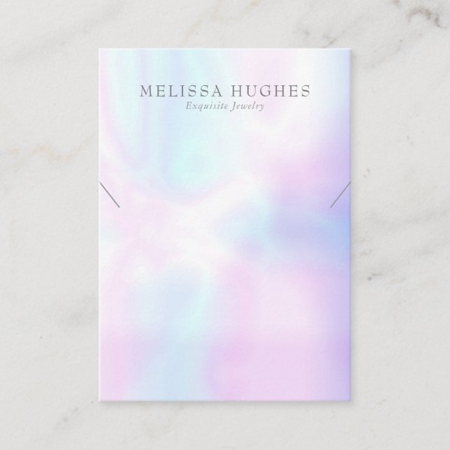 Modern Iridescent Necklace Jewellery Display Card (Front)