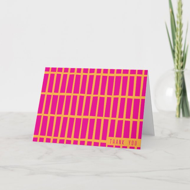 Modern Irregular Rectangle Thank You Cards (Front)
