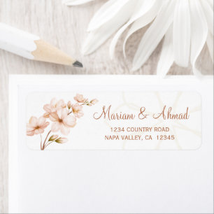 Modern Islamic Boho Floral Nikah Return Address