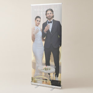 Modern it a forever ikind of thing wedding welcome retractable banner