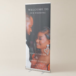 Modern it a forever ikind of thing wedding welcome retractable banner
