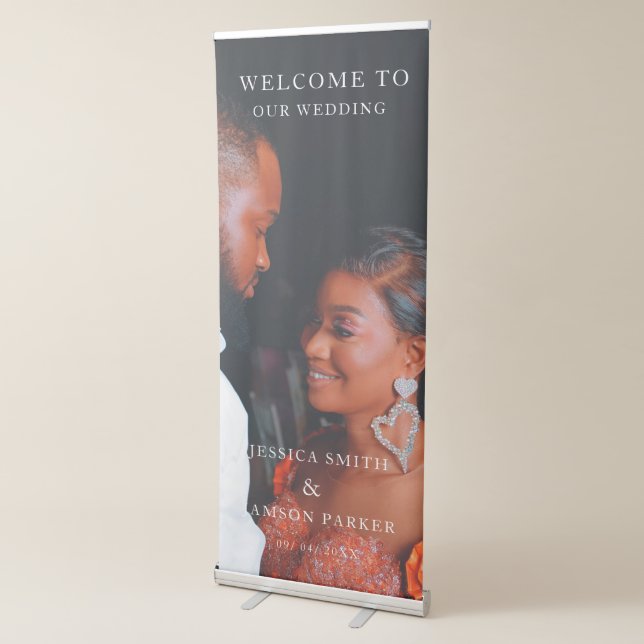 Modern it a forever ikind of thing wedding welcome retractable banner (3/4)