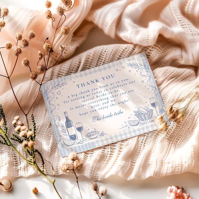 Modern Italian Ciao Miss Bridal Shower Thank You Card (Creator Uploaded)