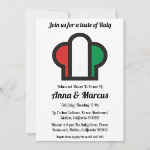 Modern italian dinner invitation