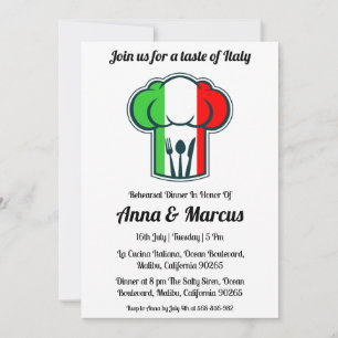Modern italian dinner invitation