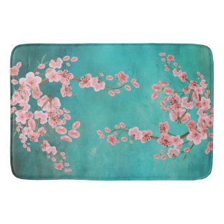 Modern Italian Floral Elegance Bath Mat