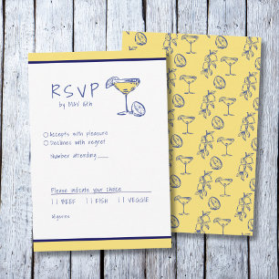 Modern Italian Mediterranean limoncello RSVP Card